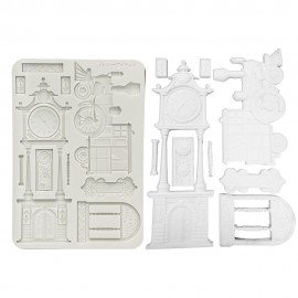 STAMPERIA FOREMKA SILIKONOWA A5 GARDENS OF TIME ZEGAR STARY