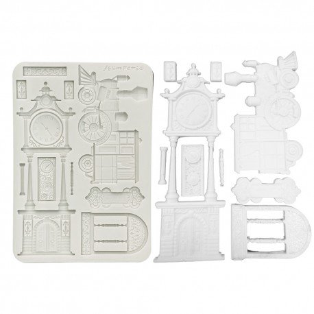 STAMPERIA FOREMKA SILIKONOWA A5 GARDENS OF TIME ZEGAR STARY