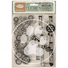 STAMPERIA STEMPEL AKRYLOWY 14x18cm GARDENS OF TIME ZEGARY