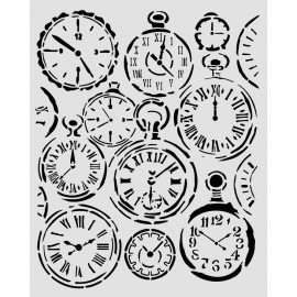 STAMPERIA SZABLON 3D 20x25 cm GARDENS OF TIME ZEGARY