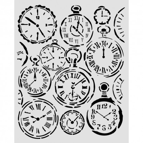 STAMPERIA SZABLON 3D 20x25 cm GARDENS OF TIME ZEGARY