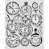 STAMPERIA SZABLON 3D 20x25 cm GARDENS OF TIME ZEGARY