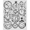 STAMPERIA SZABLON 3D 20x25 cm GARDENS OF TIME ZEGARY