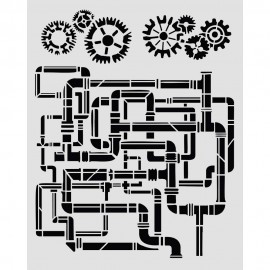 STAMPERIA SZABLON 3D 20x25 cm GARDENS OF TIME RURY