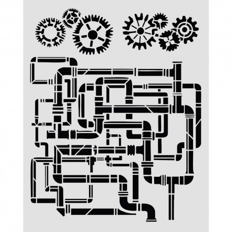 STAMPERIA SZABLON 3D 20x25 cm GARDENS OF TIME RURY