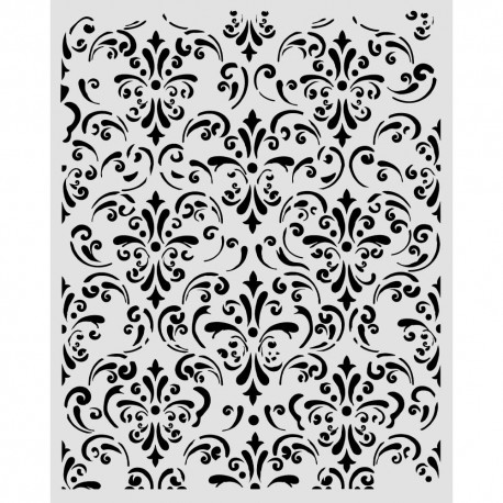 STAMPERIA SZABLON 3D 20x25 cm GARDENS OF TIME TAPETA ARABESK
