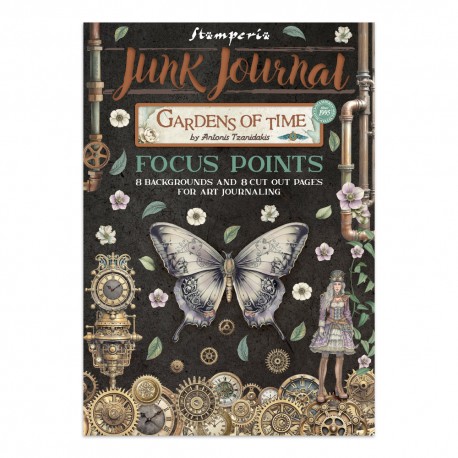 STAMPERIA JUNK JOURNAL A5 GARDENS OF TIME