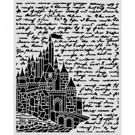 STAMPERIA SZABLON 3D 20x25 cm WONDERLAND ZAMEK