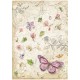 STAMPERIA PAPIER RYŻOWY A4 ALL AROUND MOTYL