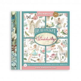 STAMPERIA RUB-ON TRANSFER 15,5 x15,5 6szt WONDERLAND