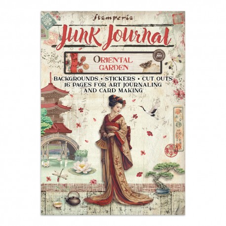 STAMPERIA JUNK JOURNAL 16kart ORIENTAL GARDEN