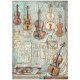 STAMPERIA PAPIER RYŻOWY A4 SYMPHONY SKRZYPCE