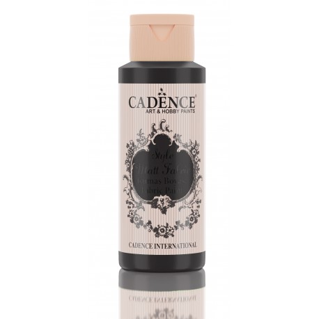 CADENCE STYLE MAT FABRIC PAINT 59ml FARBA DO TKANIN BLACK