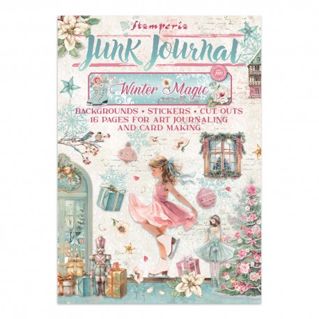 STAMPERIA JUNK JOURNAL 16kart WINTER MAGIC
