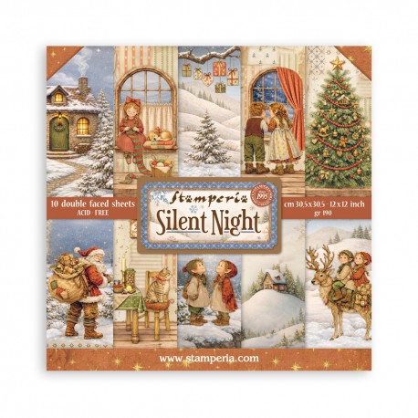 STAMPERIA BLOK PAPIERÓW SCRAP. SILENT NIGHT