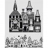 STAMPERIA SZABLON 3D 20x25 cm ŚWIĄTECZNY DOMEK