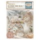 STAMPERIA EPHEMERA PAPIER MAT WHITE CHRISTMAS