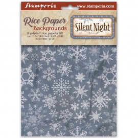 STAMPERIA PAPIER RYŻOWY A6 8szt TŁA SILENT NIGHT