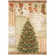 STAMPERIA PAPIER RYŻOWY A4 SILENT NIGHT CHOINKA