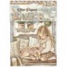 STAMPERIA PAPIER RYŻOWY A6 8szt WHITE CHRISTMAS