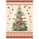 STAMPERIA PAPIER RYŻOWY A4 CLASSIC CHRISTMAS CHOINKA