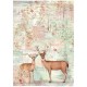 STAMPERIA PAPIER RYŻOWY A4 WINTER MAGIC JELEŃ