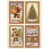 STAMPERIA PAPIER RYŻOWY A4 SILENT NIGHT 4 KARTY