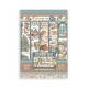 STAMPERIA PAPIER WASHI A5 8szt WHITE CHRISTMAS