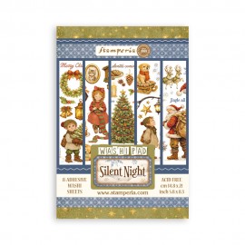 STAMPERIA PAPIER WASHI A5 8szt SILENT NIGHT