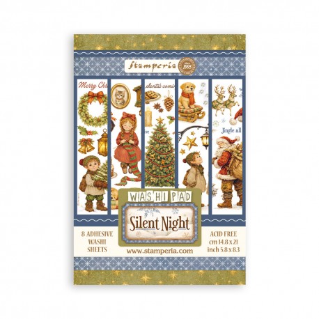 STAMPERIA PAPIER WASHI A5 8szt SILENT NIGHT