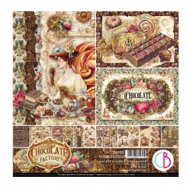 CB BLOK PAPIERÓW SCRAP.20x20cm /12 szt Chocolate Wanderlust