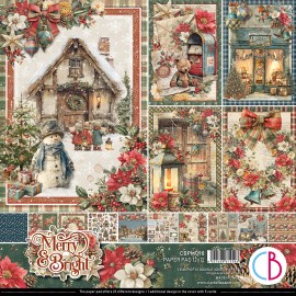 CB BLOK PAPIERÓW SCRAP.30x30cm /12szt Merry & Bright
