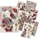 CB PAPIER RYŻOWY A5 MIX 8szt Bohemian burgundy