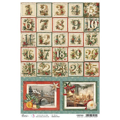 CB PAPIER RYŻOWY A4 Merry & Br Advent days
