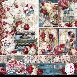 CB BLOK PAPIERÓW SCRAP.30x30cm /12szt Bohemian burgundy˙