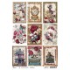 CB PAPIER RYŻOWY A4 Bohemian b Burgundy cards