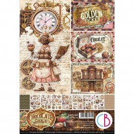 CB BLOK PAPIERÓW SCRAP.A4/9szt Chocolate Wanderlust