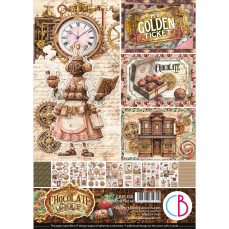CB BLOK PAPIERÓW SCRAP.A4/9szt Chocolate Wanderlust