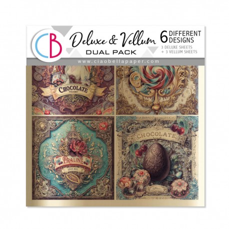 CB PAP.VELLUM DUAL PACK /6szt Chocolate Wanderlust