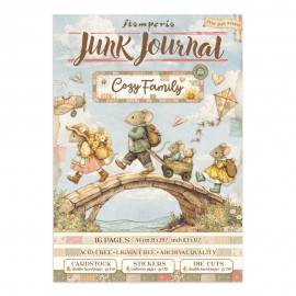 STAMPERIA JUNK JOURNAL 16kart COZY FAMILY