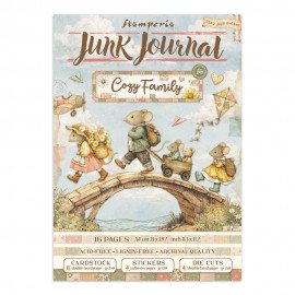STAMPERIA JUNK JOURNAL 16kart COZY FAMILY