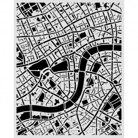 STAMPERIA SZABLON 3D 20x25 cm OUR WAY PLAN MIASTA