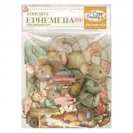 STAMPERIA EPHEMERA PAPIER MAT COZY FAMILY