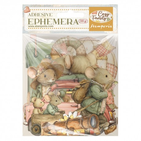 STAMPERIA EPHEMERA PAPIER MAT COZY FAMILY