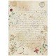 STAMPERIA PAPIER RYŻOWY A4 FLOWERS AND POEMS LIST