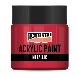 PENTART FARBA AKRYLOWA 50 ml METALICZNY CZERWONY
