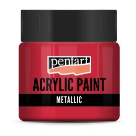 PENTART FARBA AKRYLOWA 50 ml METALICZNY CZERWONY