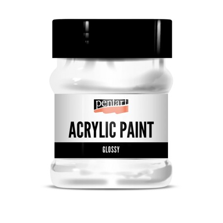 PENTART FARBA AKRYLOWA 230 ml BŁYSZCZĄCA BIAŁA