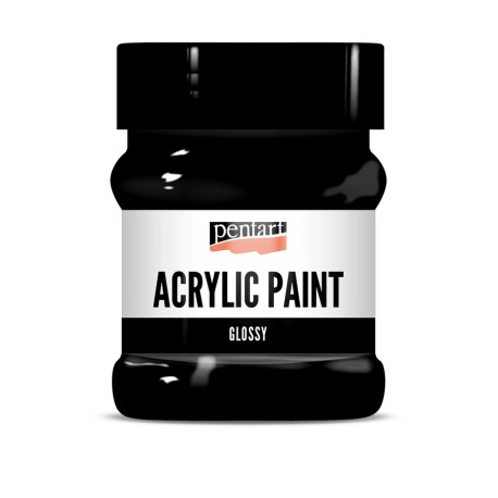 PENTART FARBA AKRYLOWA 230 ml BŁYSZCZĄCA CZARNA