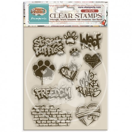 STAMPERIA STEMPEL AKRYLOWY 14x18cm FURRY FRIENDS 2